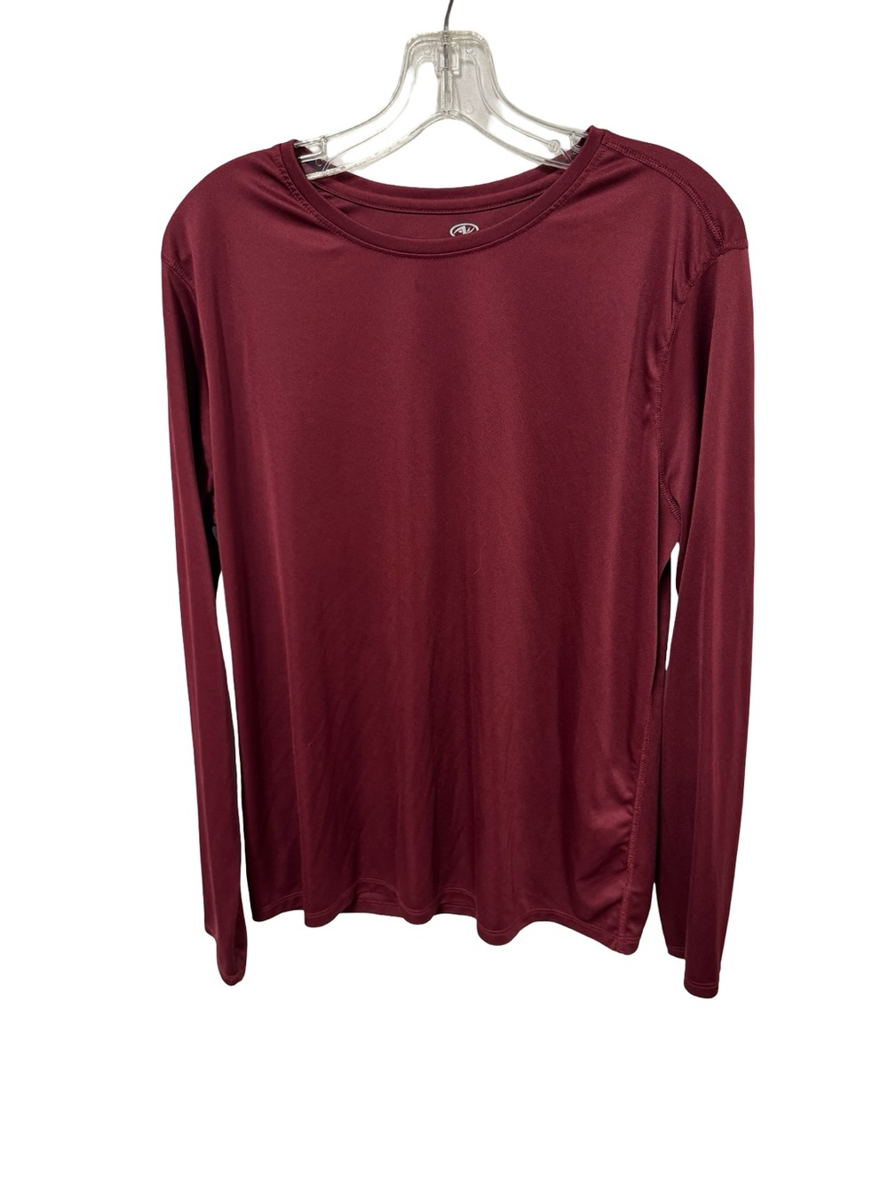 Athletic Works Long Sleeve Crew Neck Top - Burgundy